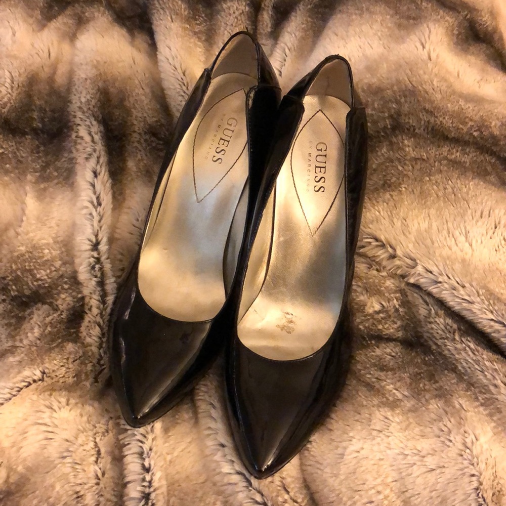 Black GUESS stilettos
